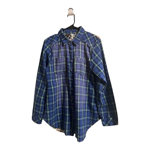 Aratta  women’s plaid floral button down top M - Picture 1 of 4